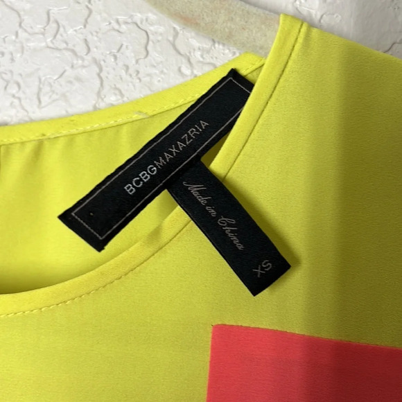 BCBG MaxAzaria Color Block Cally Dress. Sz XS Gray/Blue/Coral. Long sleeve. - Picture 4 of 6